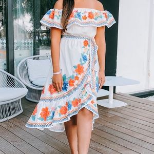 Floral off the shoulder dress